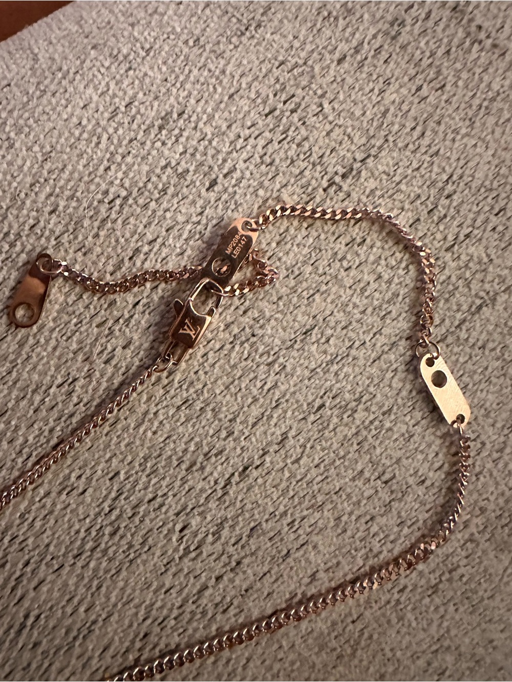 Inspo  Gold Chain with Black Monogram Cylinder Pendant - Picture 5 of 7